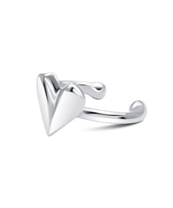 Heart Silver Ear Cuff EC-1369
